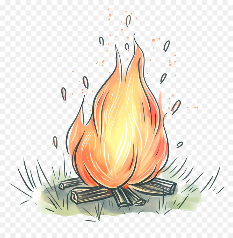 De Dibujos Animados De Fuego，Fogata PNG