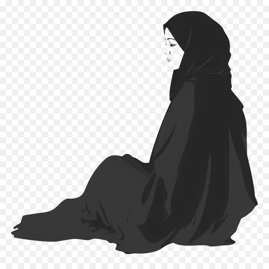 Mujer En Hijab，La Meditación PNG