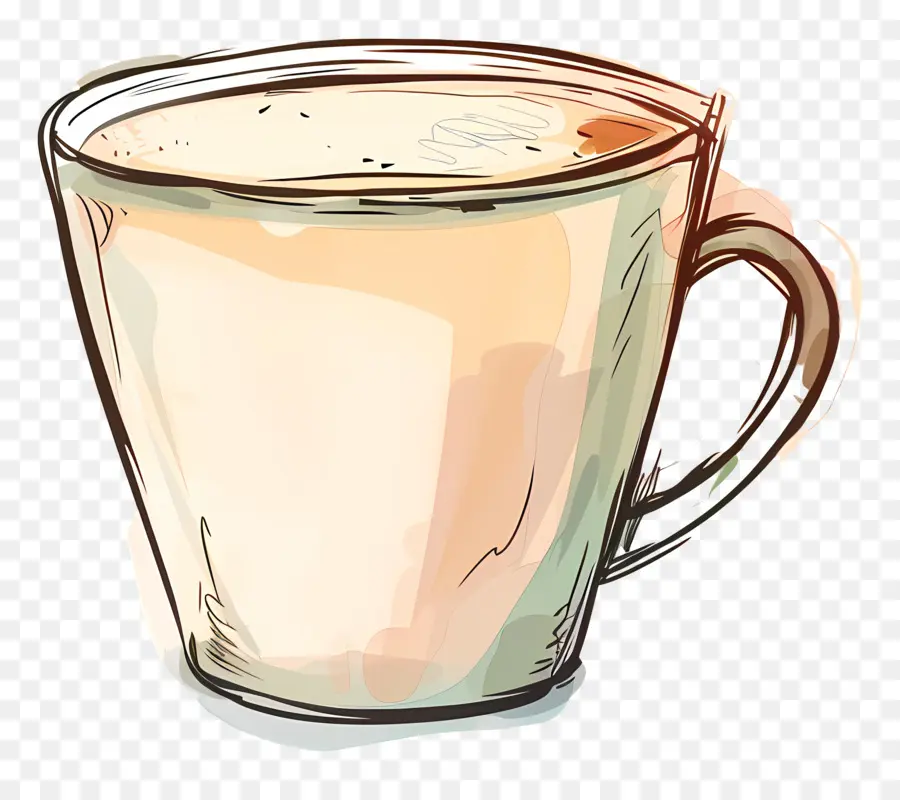 Café De Dibujos Animados，Vaso De Té PNG