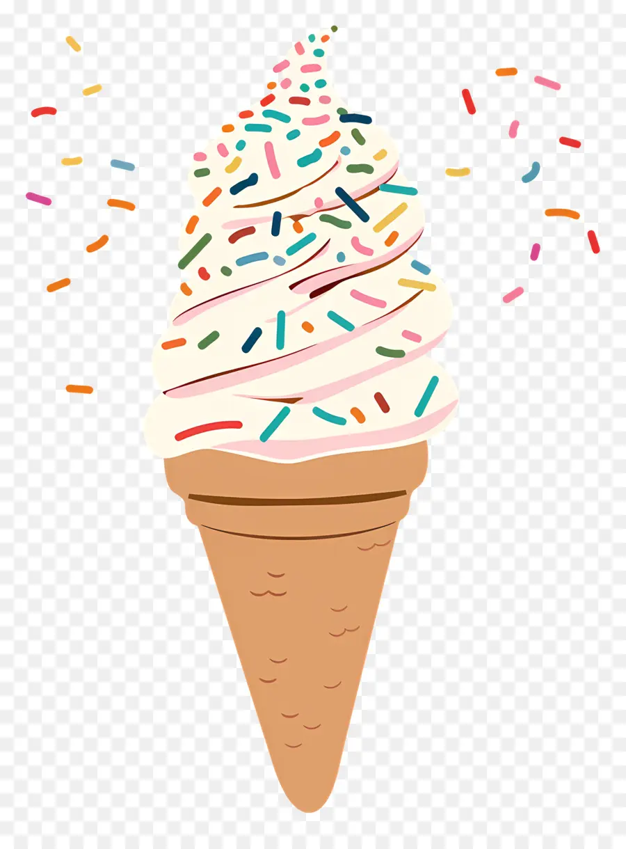 Helado Con Chispas，Cono De Helado PNG