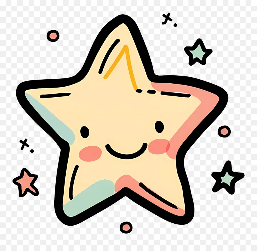 De Dibujos Animados De Estrellas，Pastel Con Forma De Estrella PNG