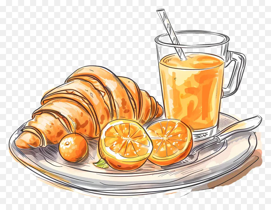 El Desayuno，Croissants PNG