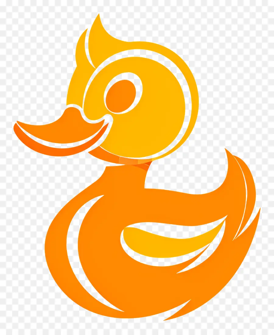 Diseño Sencillo，Pato Naranja PNG