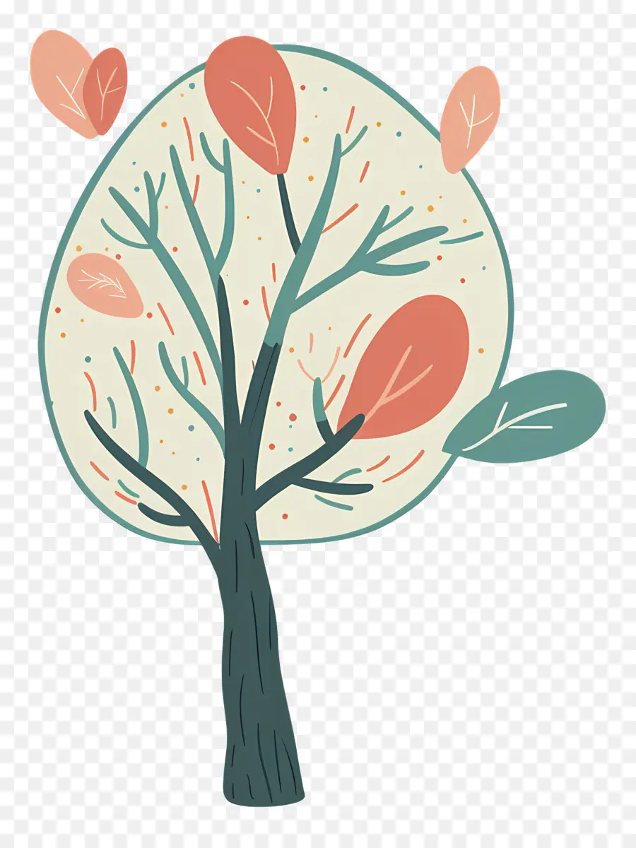 Dibujos Animados De árbol，Hojas PNG