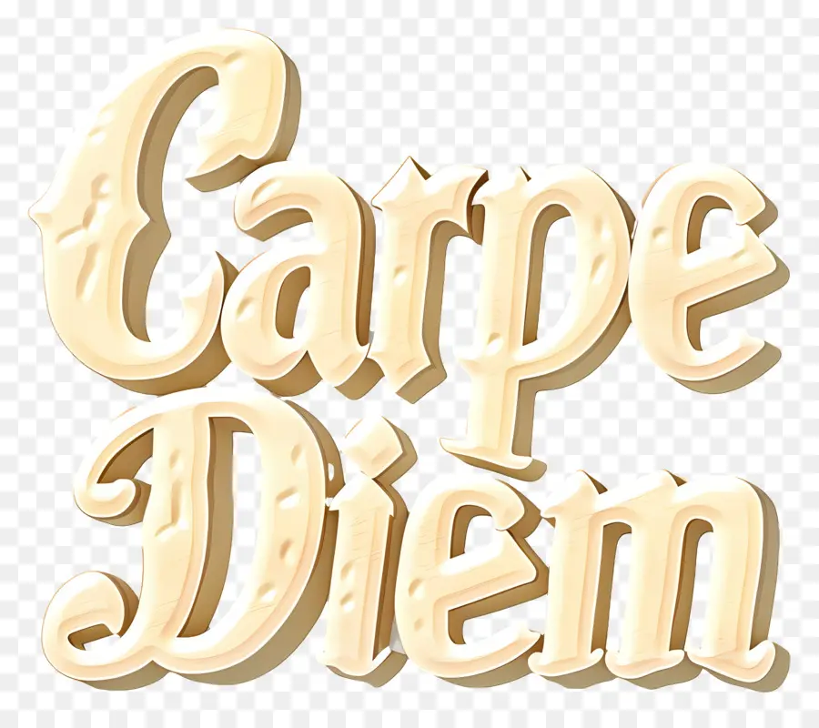 Carpe Diem，Fuente Elegante PNG