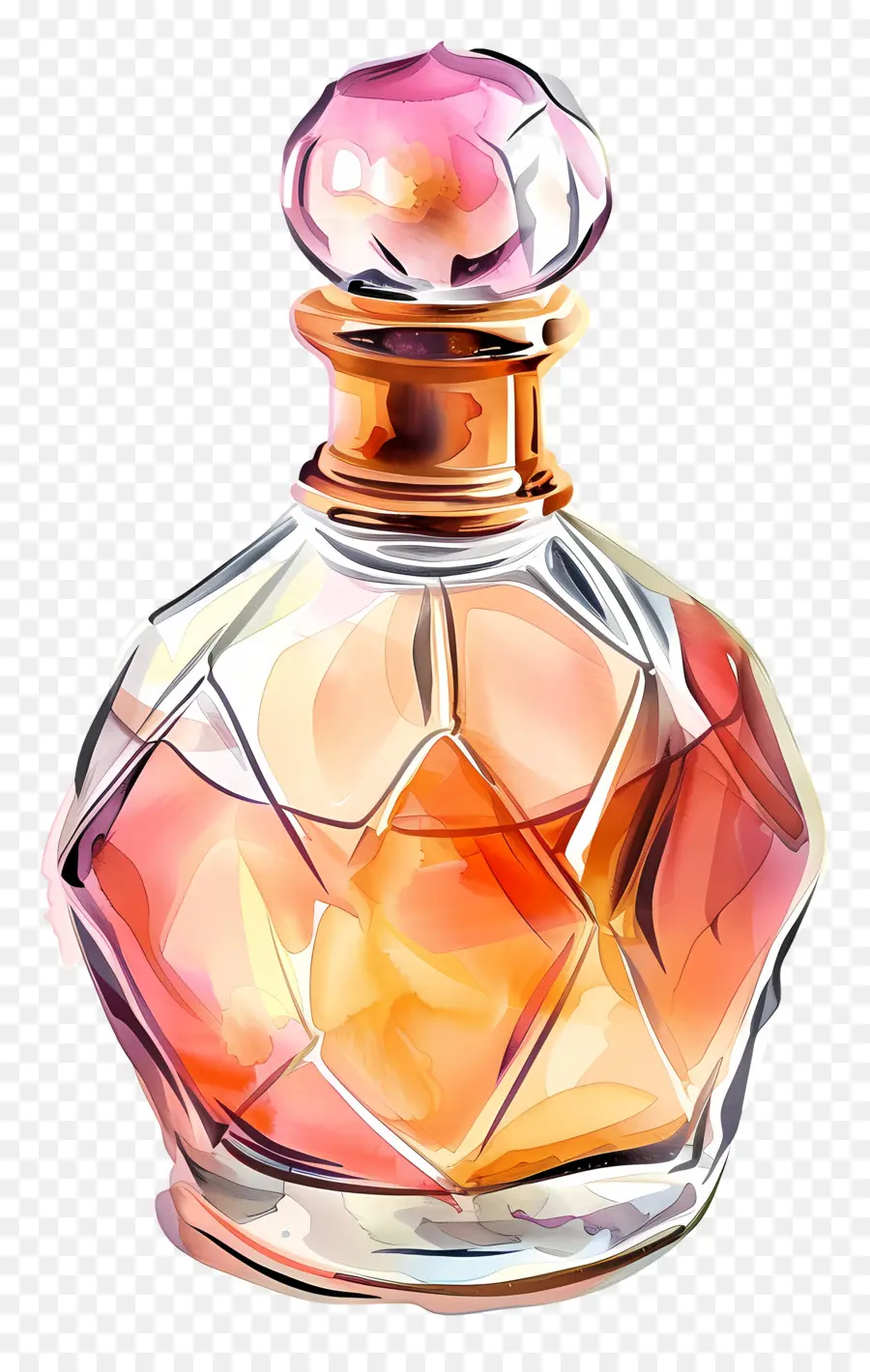 Botella De Perfume，Pintura A La Acuarela PNG