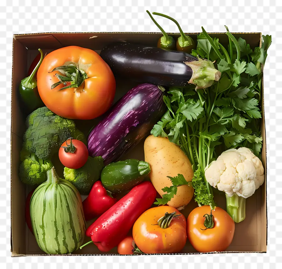 Caja Vegetal，Verduras Frescas PNG