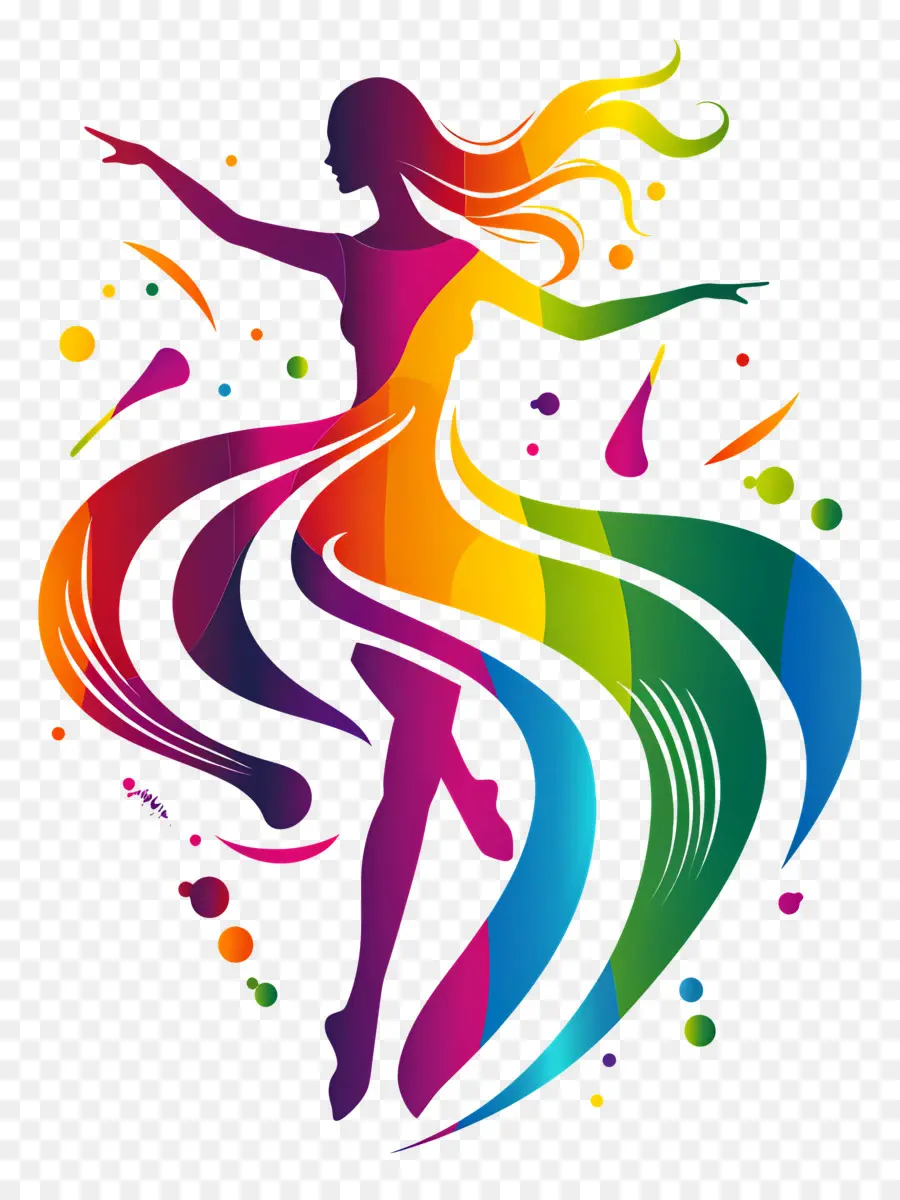 Bailarín，Bailarina Arcoiris PNG