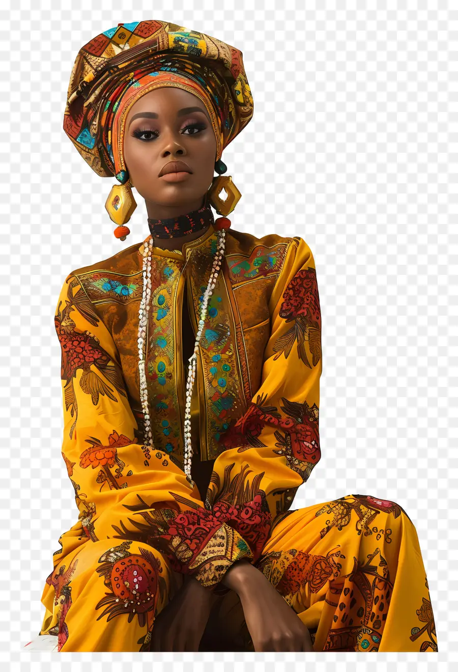 Mujer Africana，La Moda Africana PNG