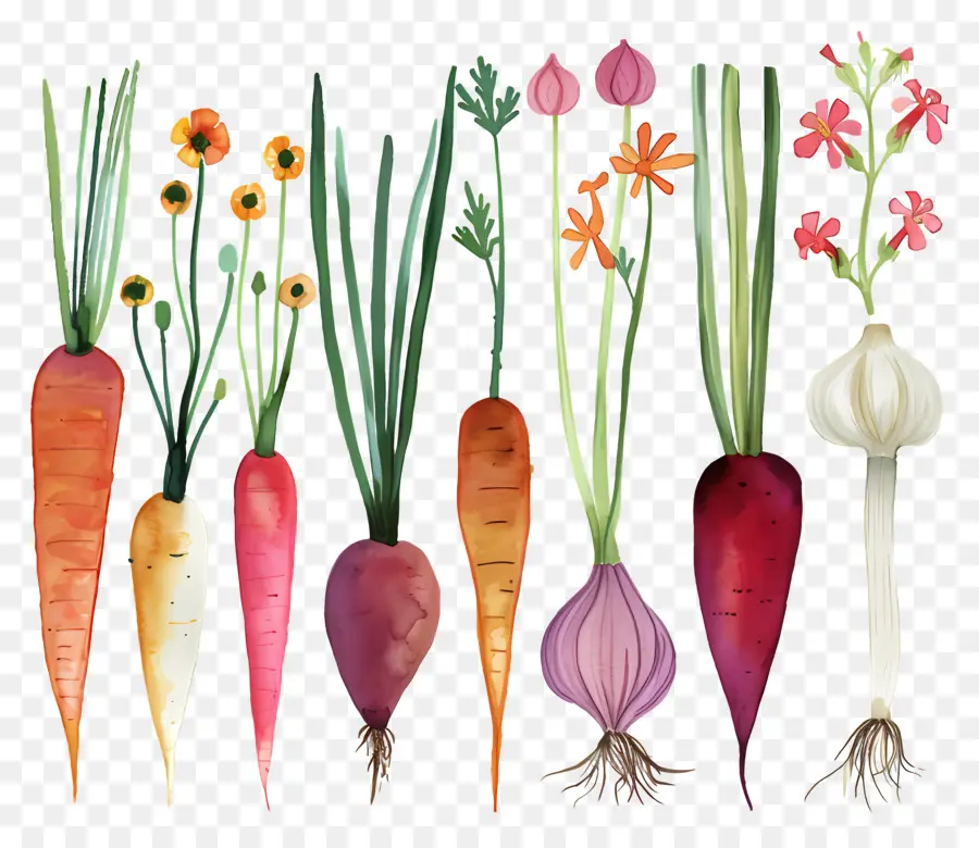 Verduras，Zanahorias Coloridas PNG