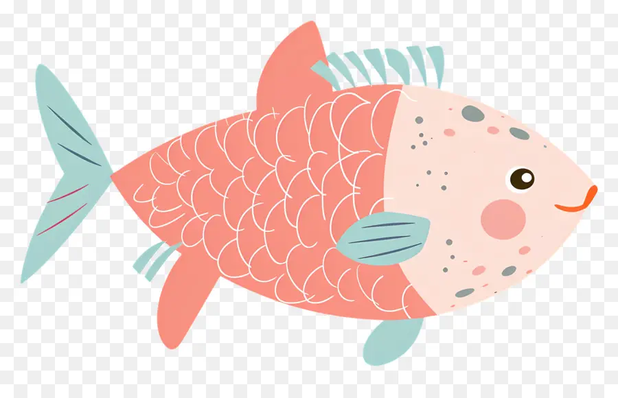 Dibujos Animados De Pescado，Rosa De Los Peces PNG