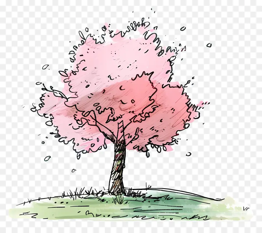Dibujos Animados De árbol，árbol De Cerezo PNG