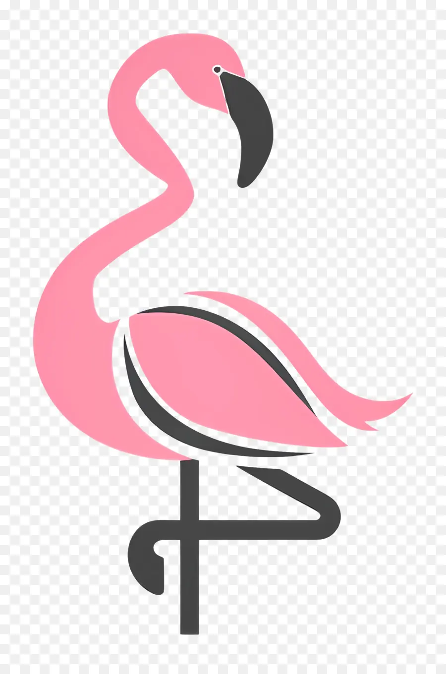 Diseño Simple，Flamenco Rosado PNG