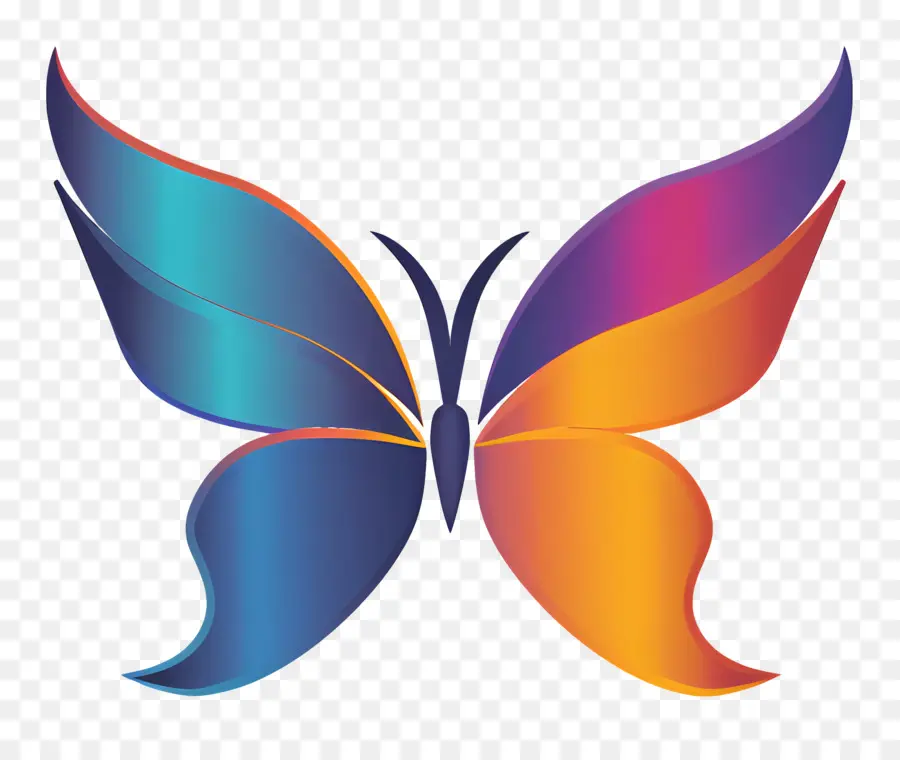 Diseño Simple，Mariposa Logotipo PNG