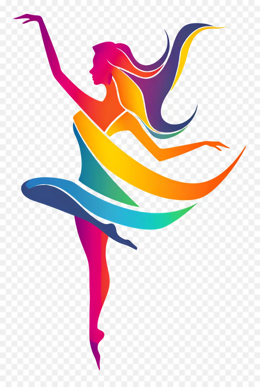 Bailarín，Bailarina Arcoiris PNG