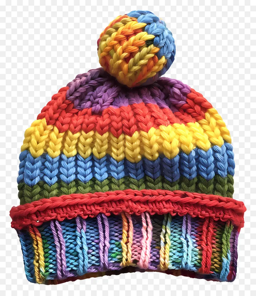 Knitted Hat，Los Colores Del Arco Iris PNG