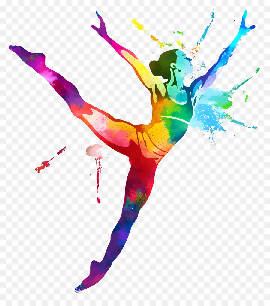 Gimnasta，Bailarina Colorida PNG