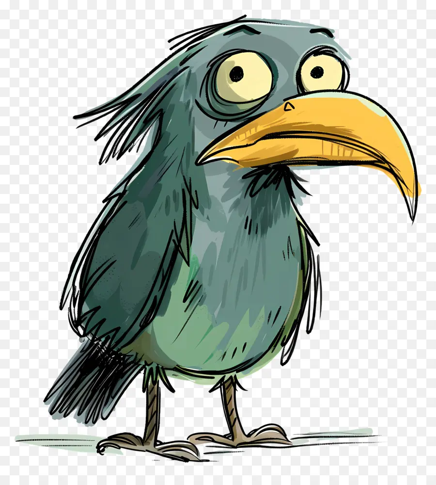 Dibujos Animados Cuervo，El Pájaro Azul PNG