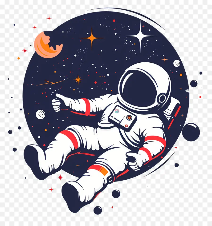 Astronauta Flotando，Astronauta PNG