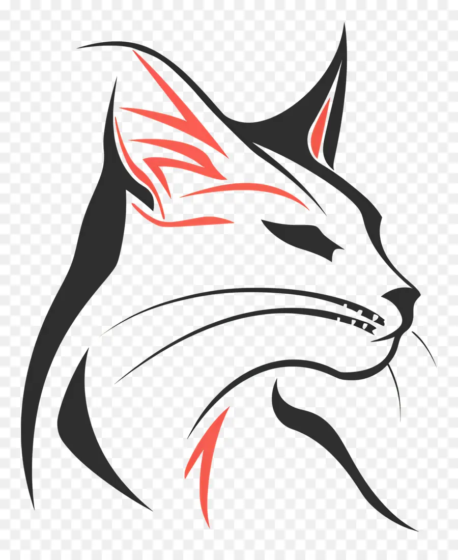 Diseño Simple，Gato Negro PNG