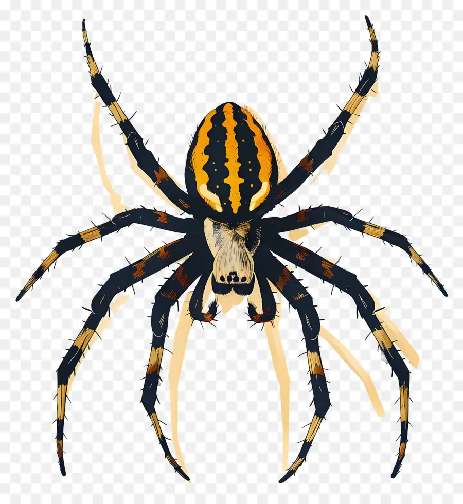 Araña，Amarillo PNG