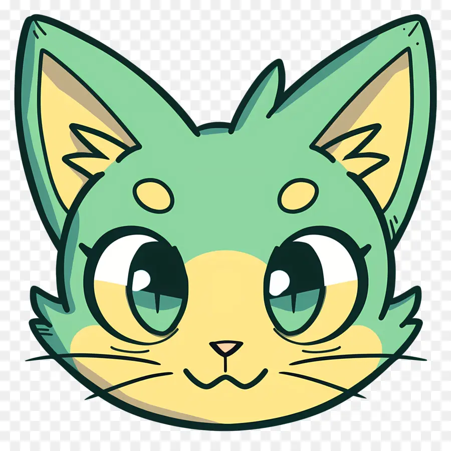 Gato Lindo Rostro，Gato De Dibujos Animados PNG