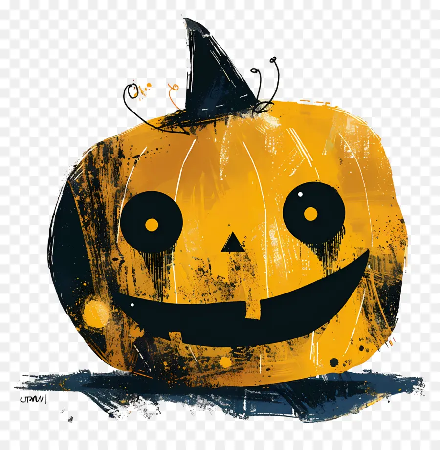 Jack O Lantern，Calabaza Pintura PNG