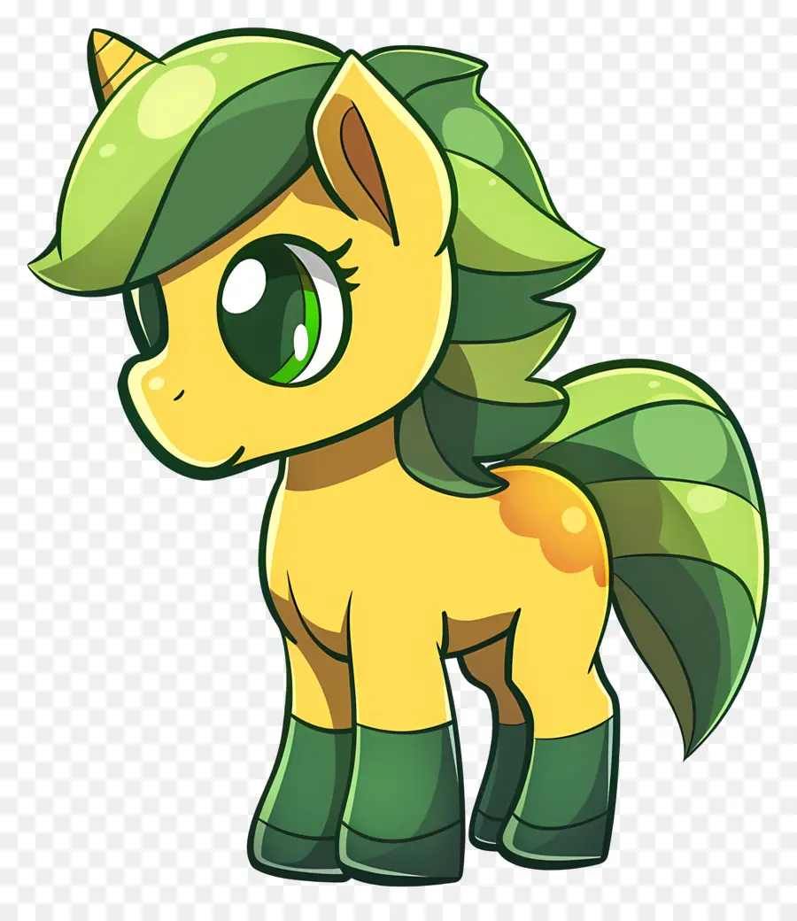 Lindo Caballo，Unicornio Verde PNG