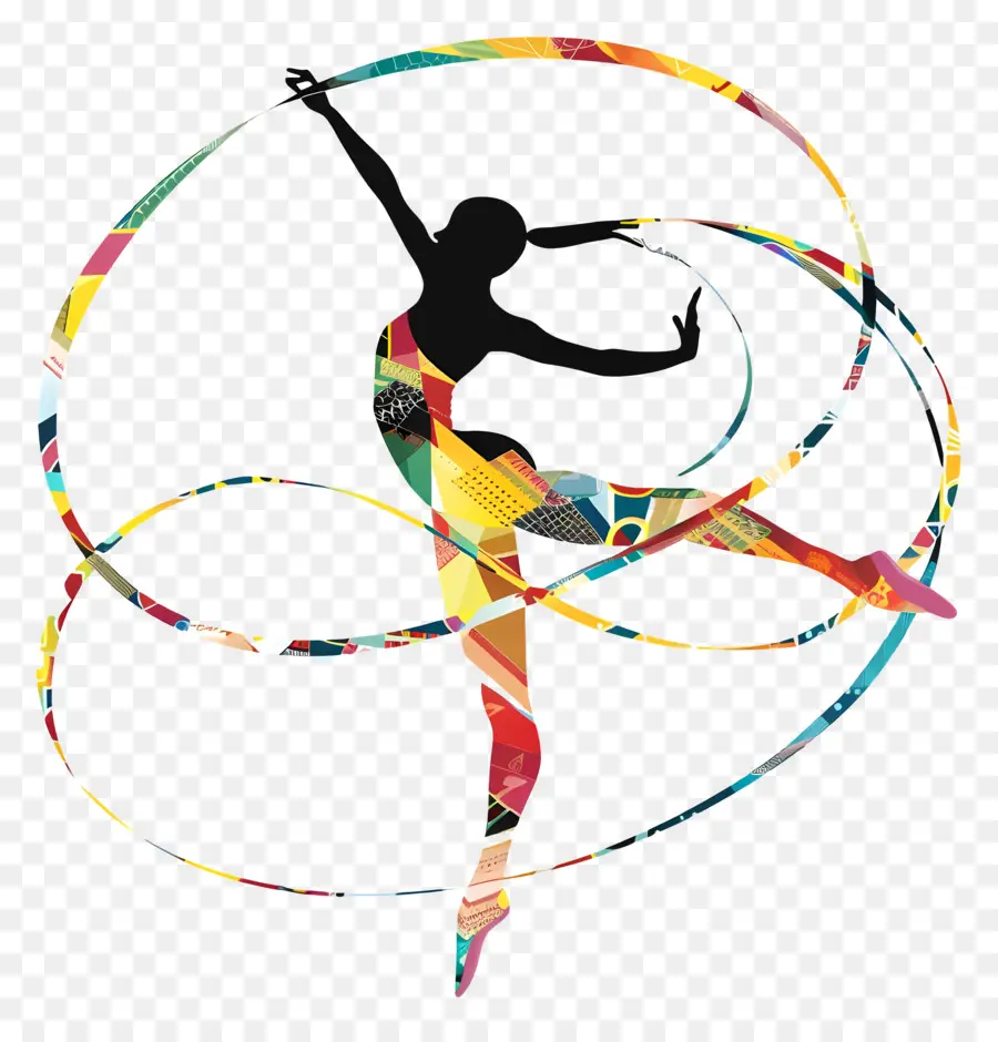 La Gimnasia Rítmica，Silueta PNG