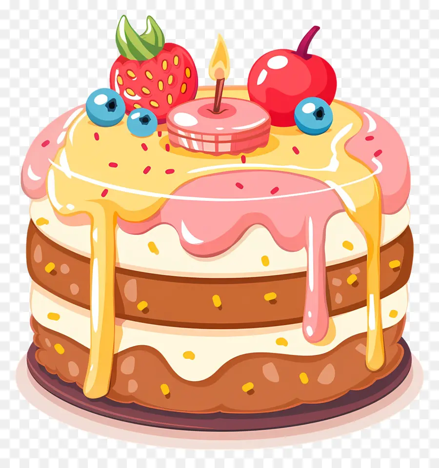 Lindo Pastel，Pastel De Cumpleaños PNG