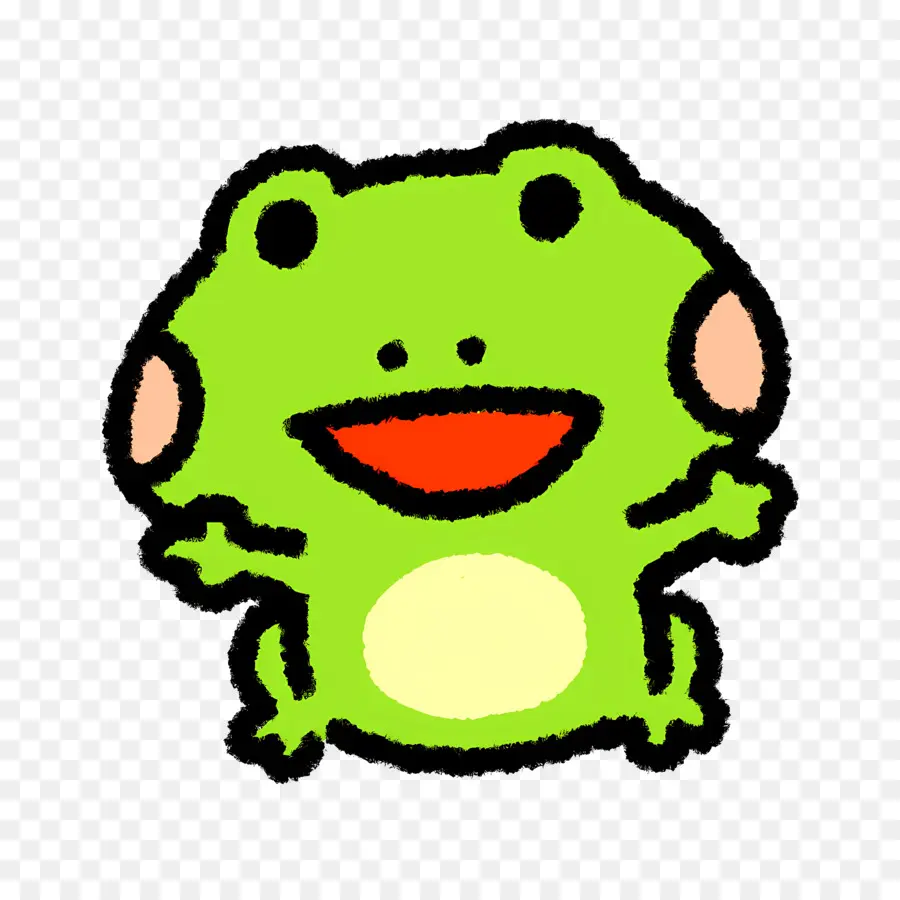 Cartoon Frog，Ojos Grandes PNG