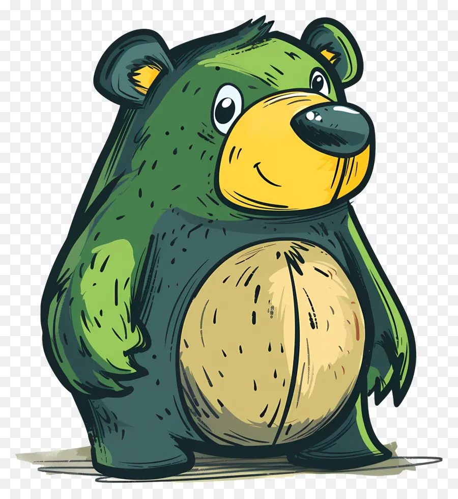 Cartoon Bear，Verde Oso PNG