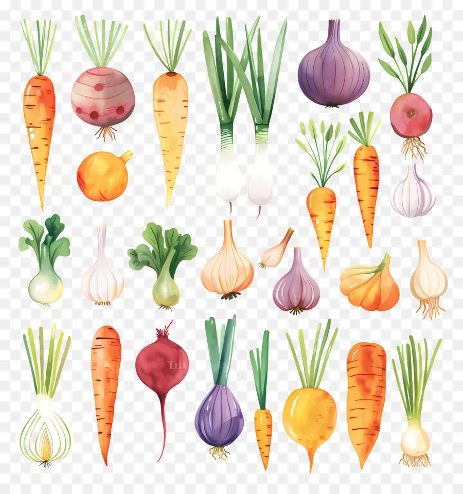 Verduras，Pintura A La Acuarela PNG