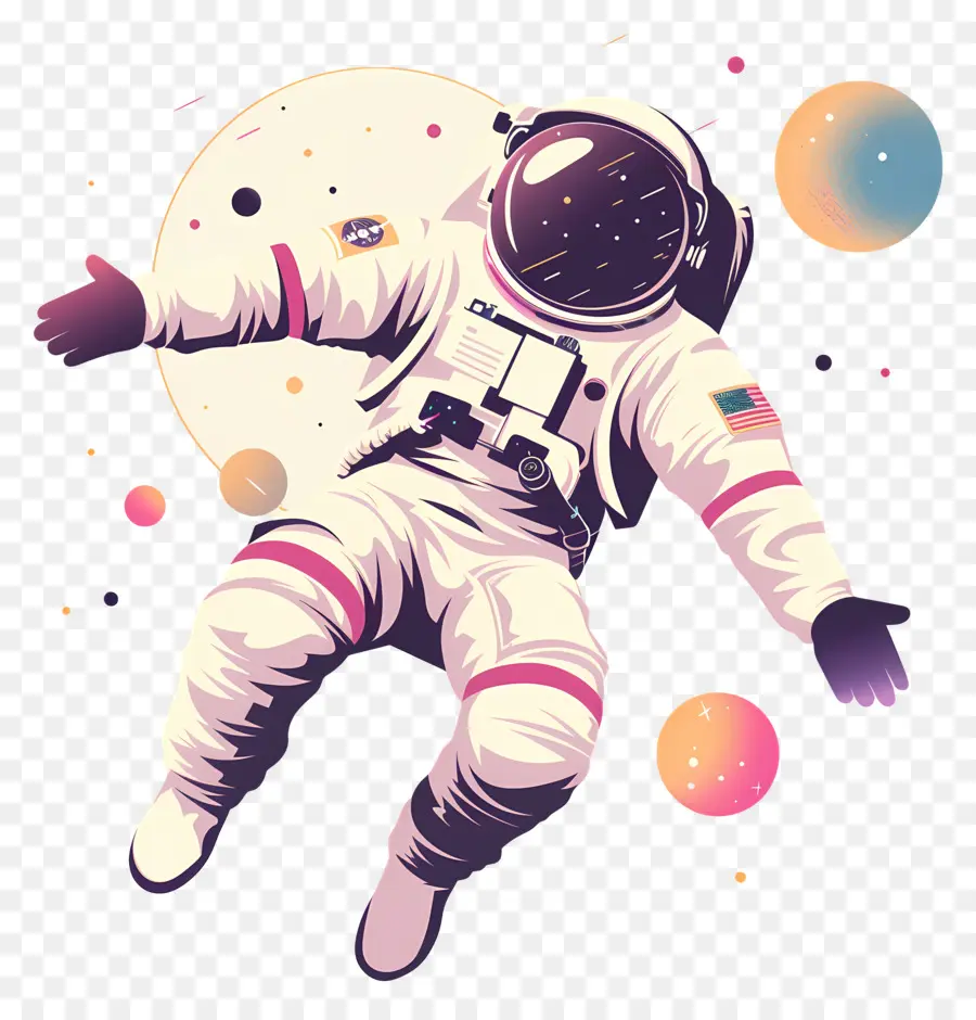 Astronauta Flotando，Astronauta PNG