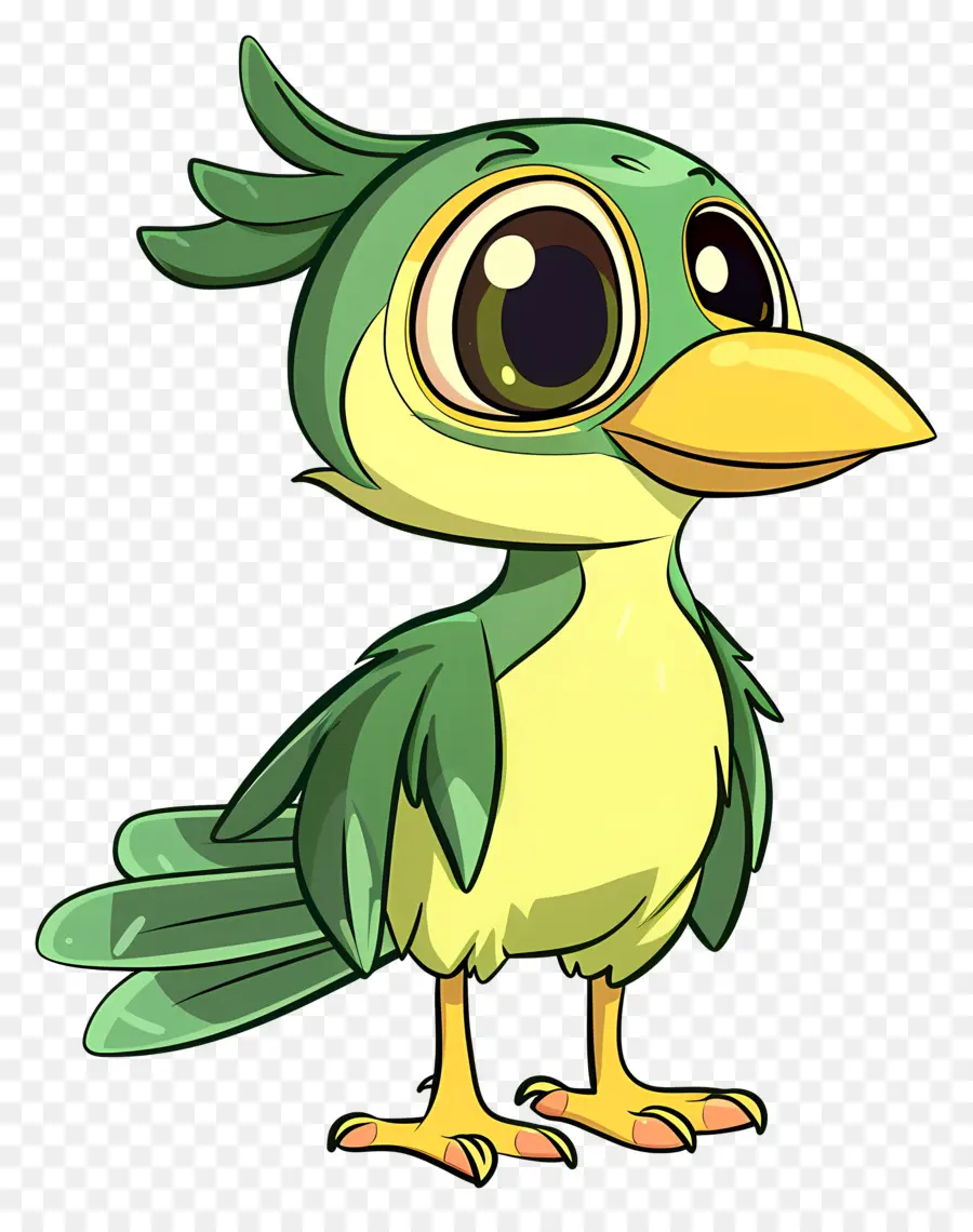 De Dibujos Animados De Aves，Pájaro Verde PNG