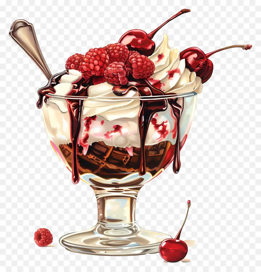 Copa De Helado，El Helado De Chocolate PNG