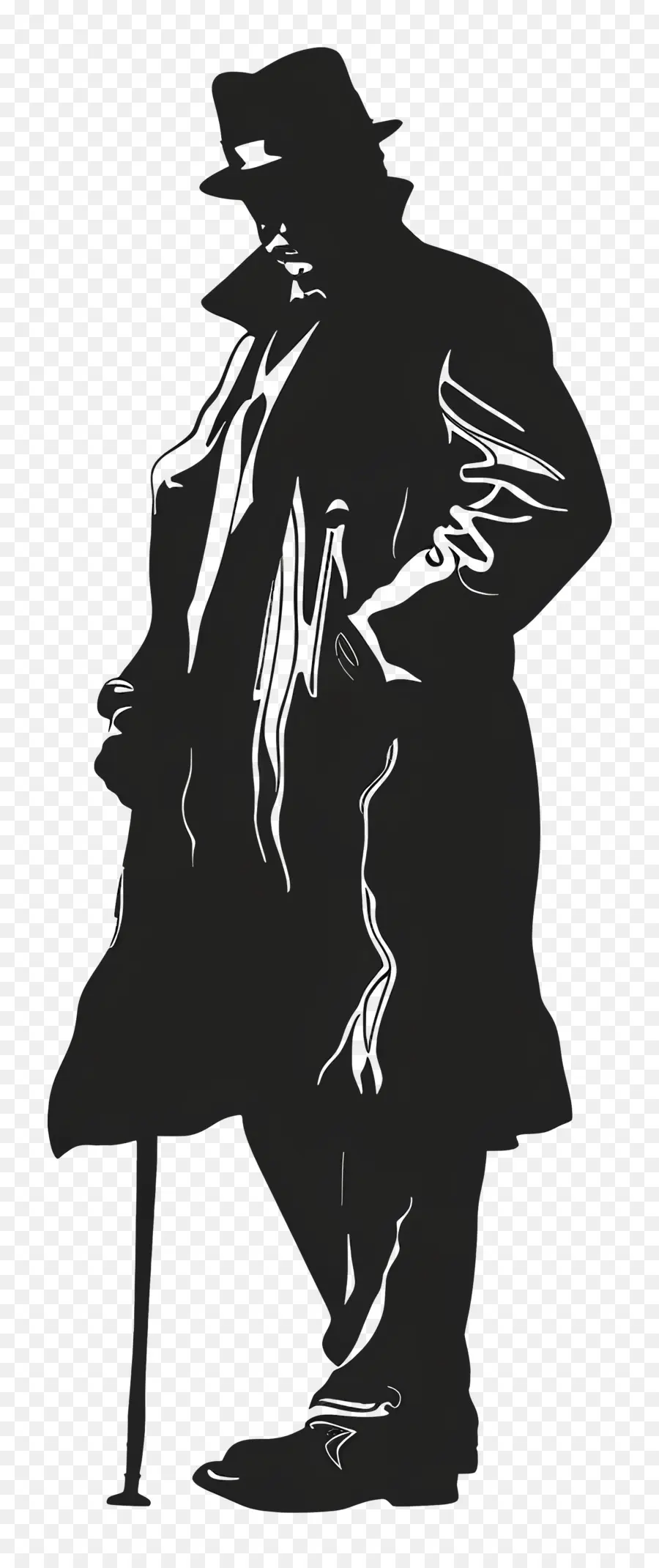 Sherlock Holmes Silhouette，Hombre PNG