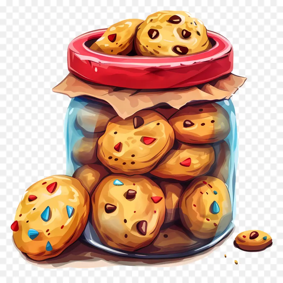 El Tarro De Las Galletas，Galletas Con Chispas De Chocolate PNG