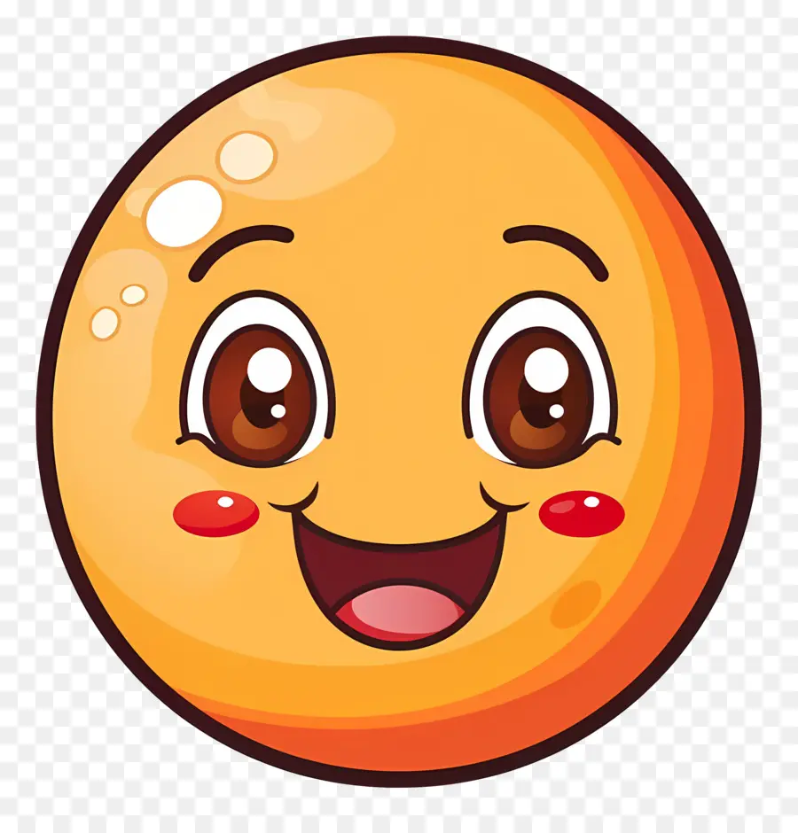 Cara Sonriente，Cara Sonriente Naranja PNG