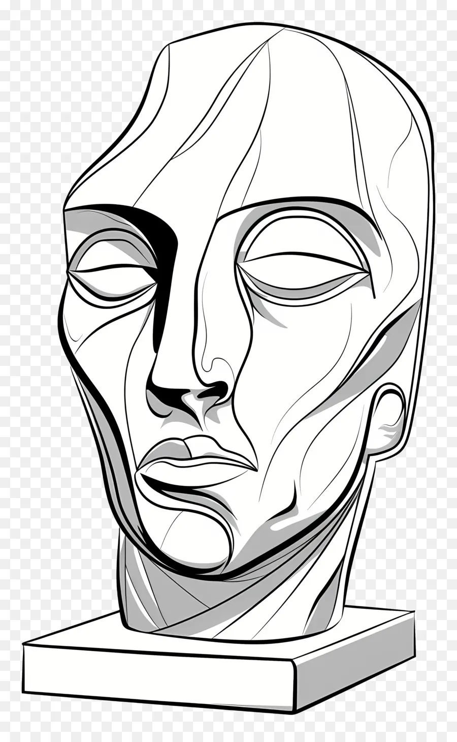 Cabeza De Escultura，Busto PNG