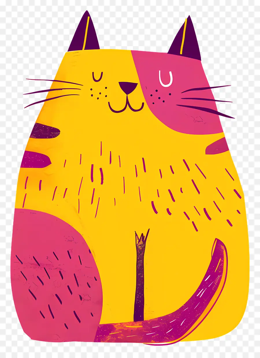 Gato De Dibujos Animados，Gato Amarillo PNG