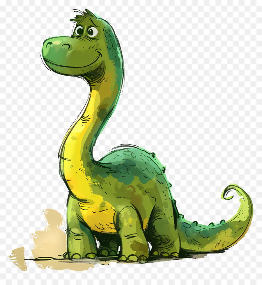 Dibujos Animados De Dinosaurios，Dinosaurio De Color Verde PNG