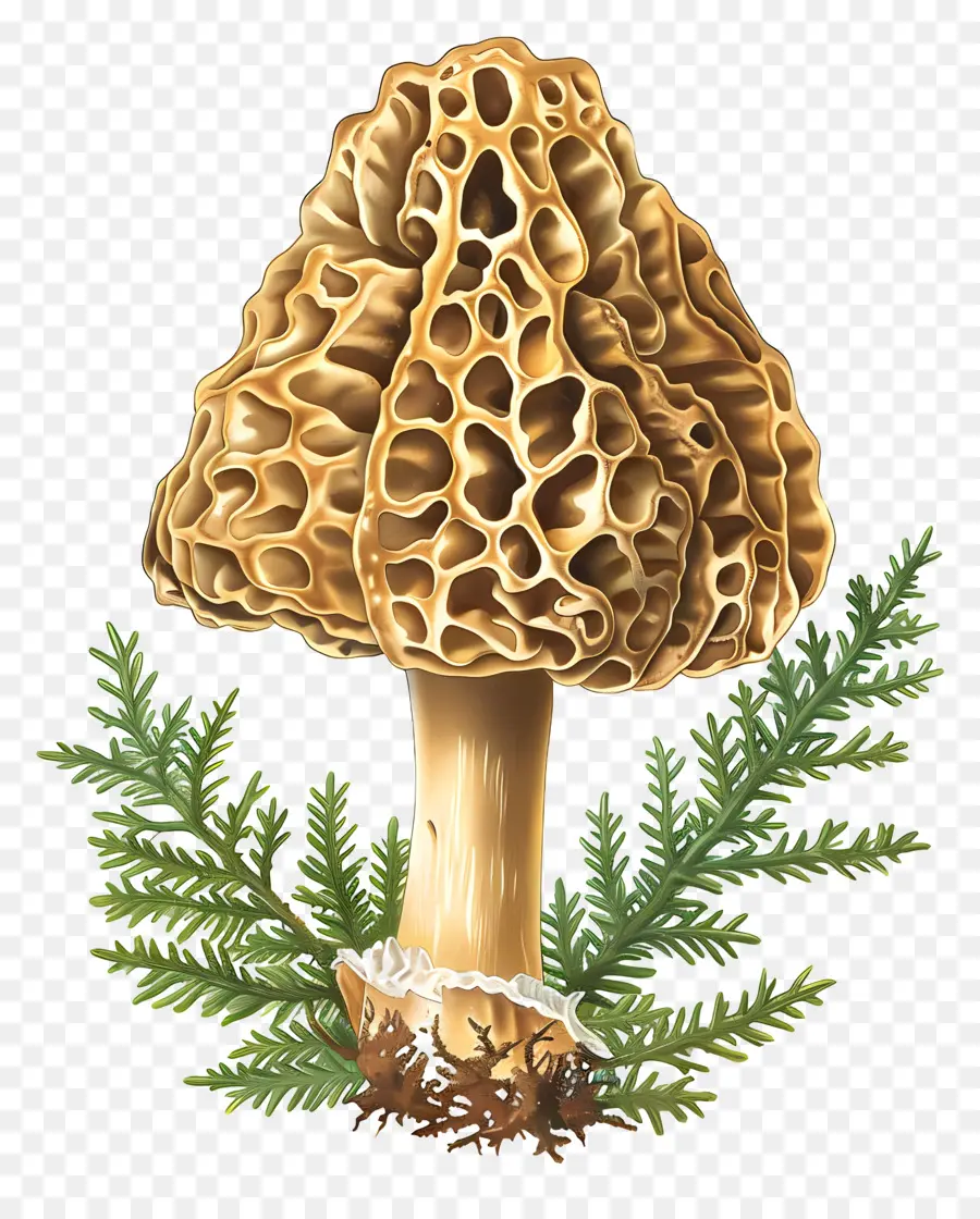 Morel De Setas，Hongo Gigante PNG