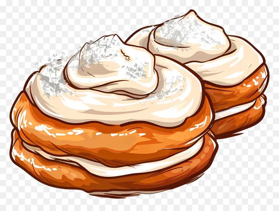 Beignet，Rollos De Canela PNG