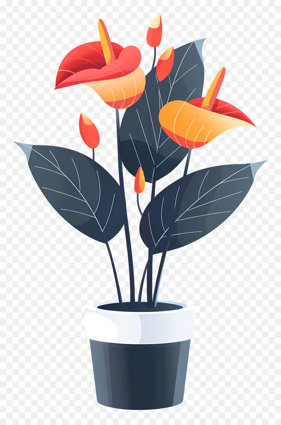 Maceta De Flores，Caladio PNG