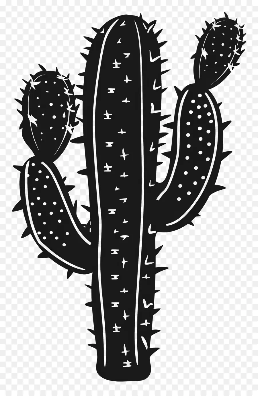 Silueta De Cactus Simple，Planta De Cactus PNG