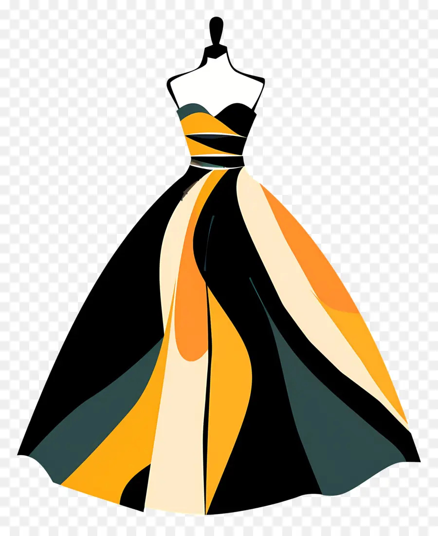 Vestido De Moda，Vestido Colorido PNG