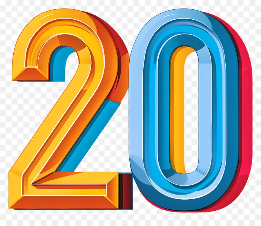 Numero 20，Veinte PNG