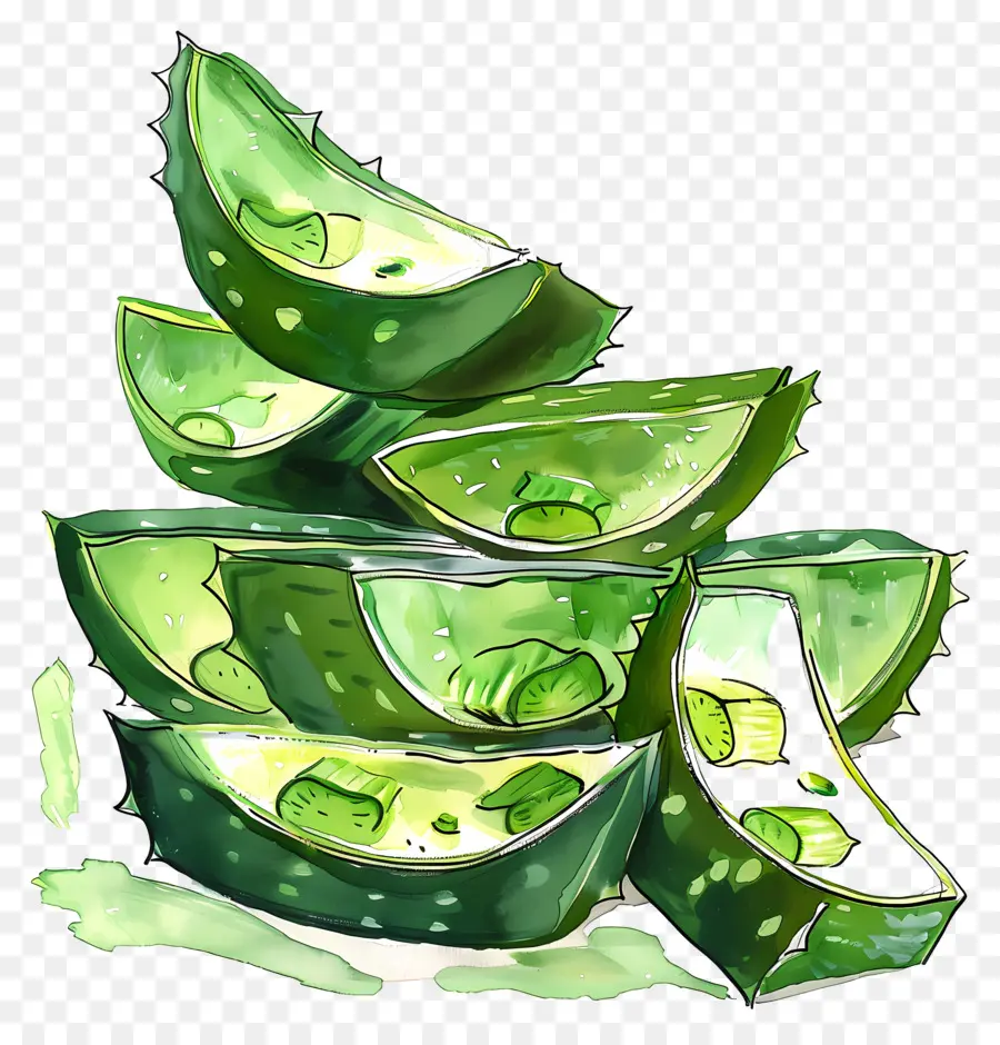 Rodajas De Aloe Vera，Áloe Vera PNG