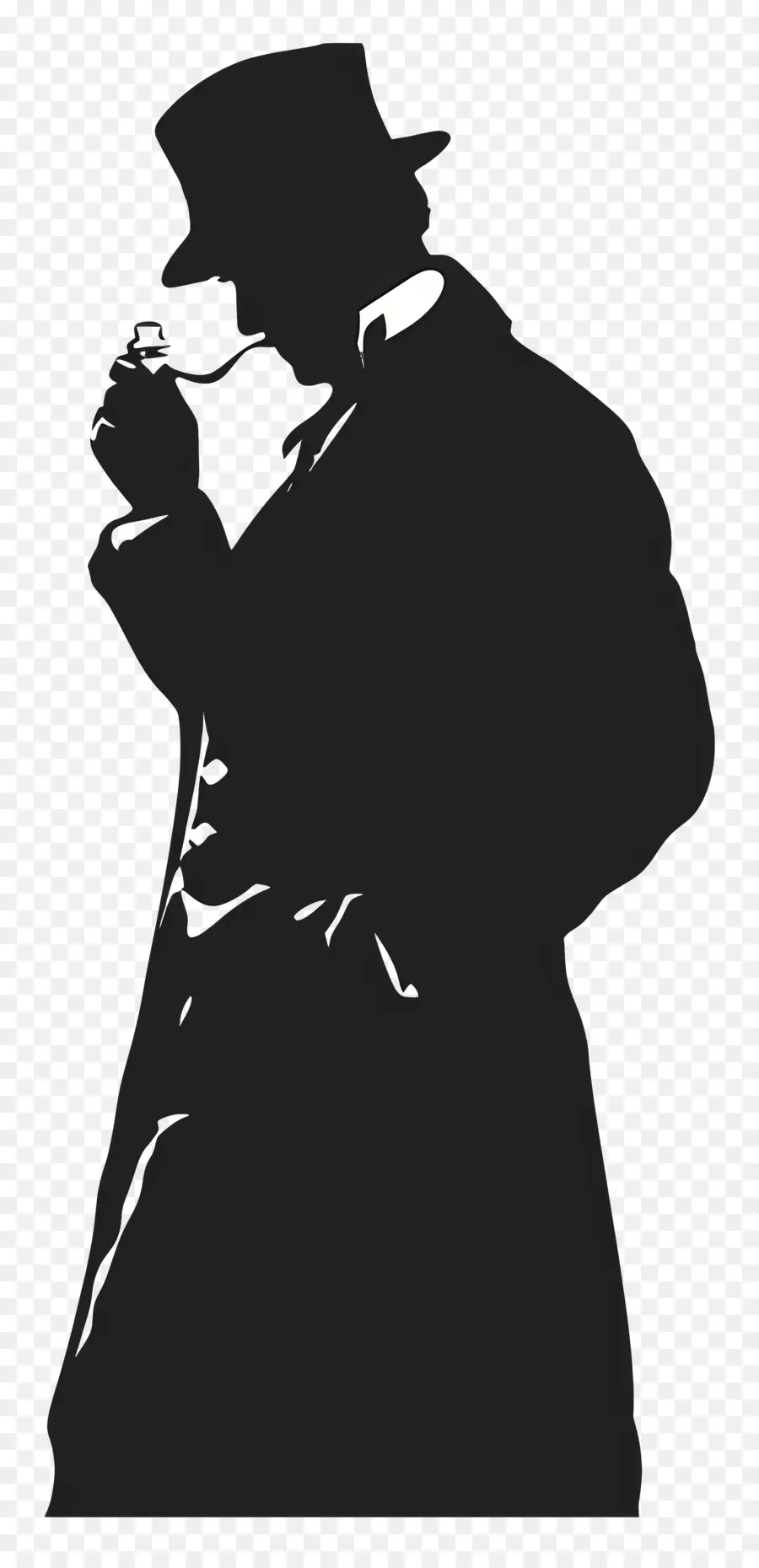 Silueta De Sherlock Holmes，Silueta PNG